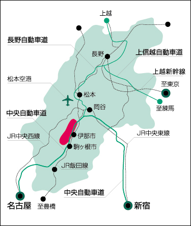 伊那西部エリアマップ